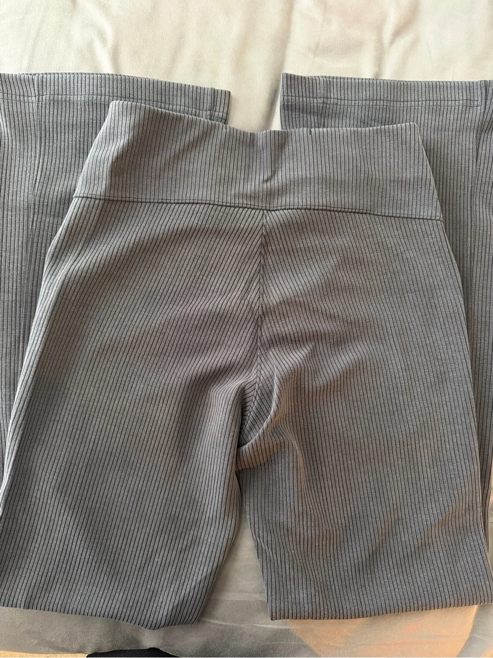 lululemon athletica Gray Pinstripe Boot-Cut Pants